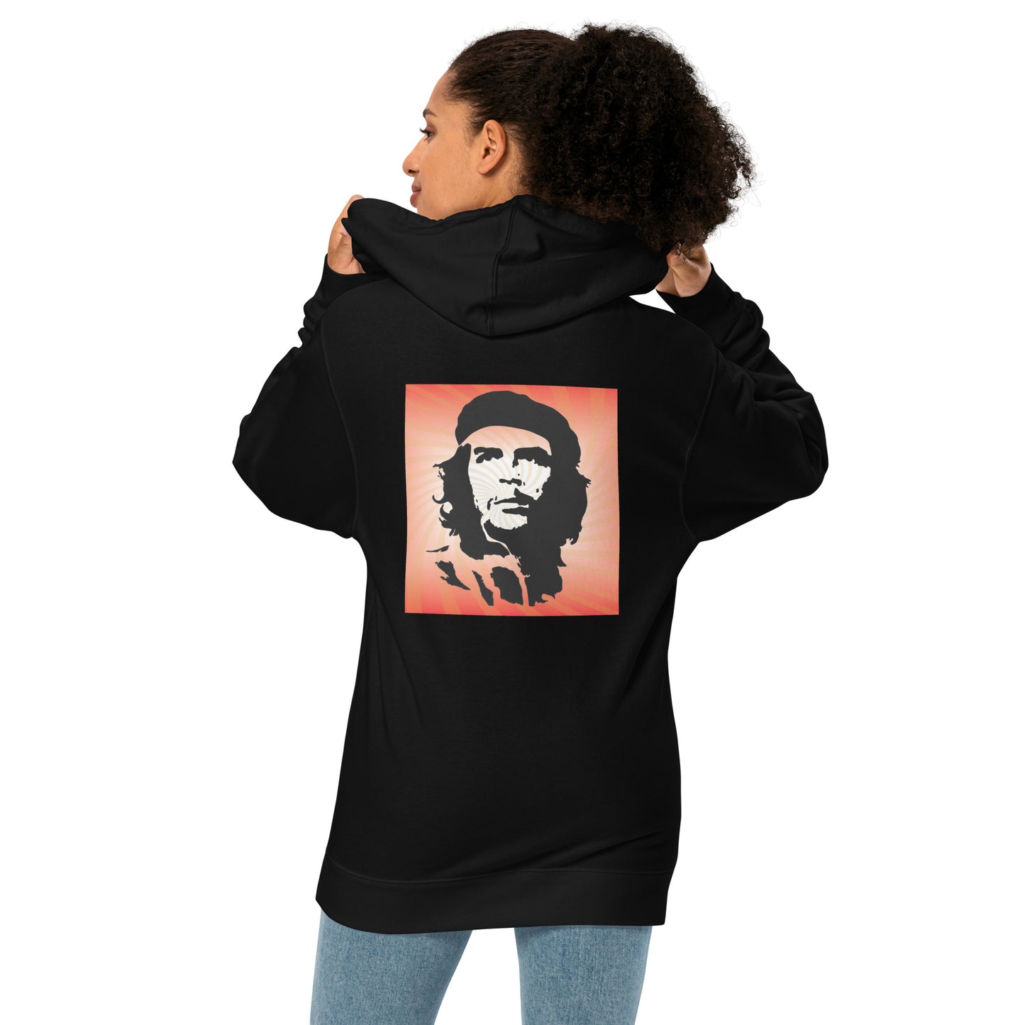 Unisex midweight hoodie with 1956 Cuban revolution design (sourced Vecteezy.com)