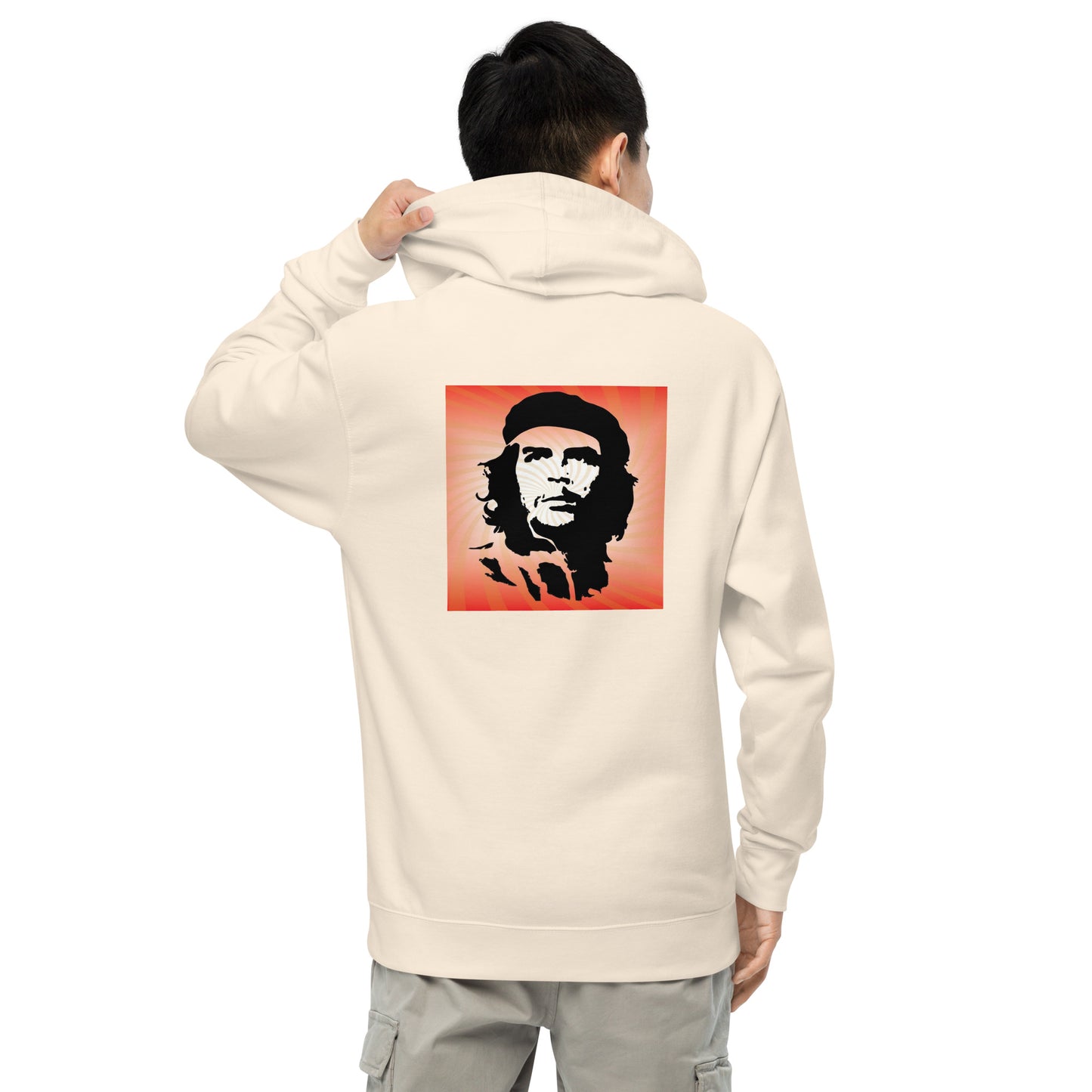 Unisex midweight hoodie with 1956 Cuban revolution design (sourced Vecteezy.com)