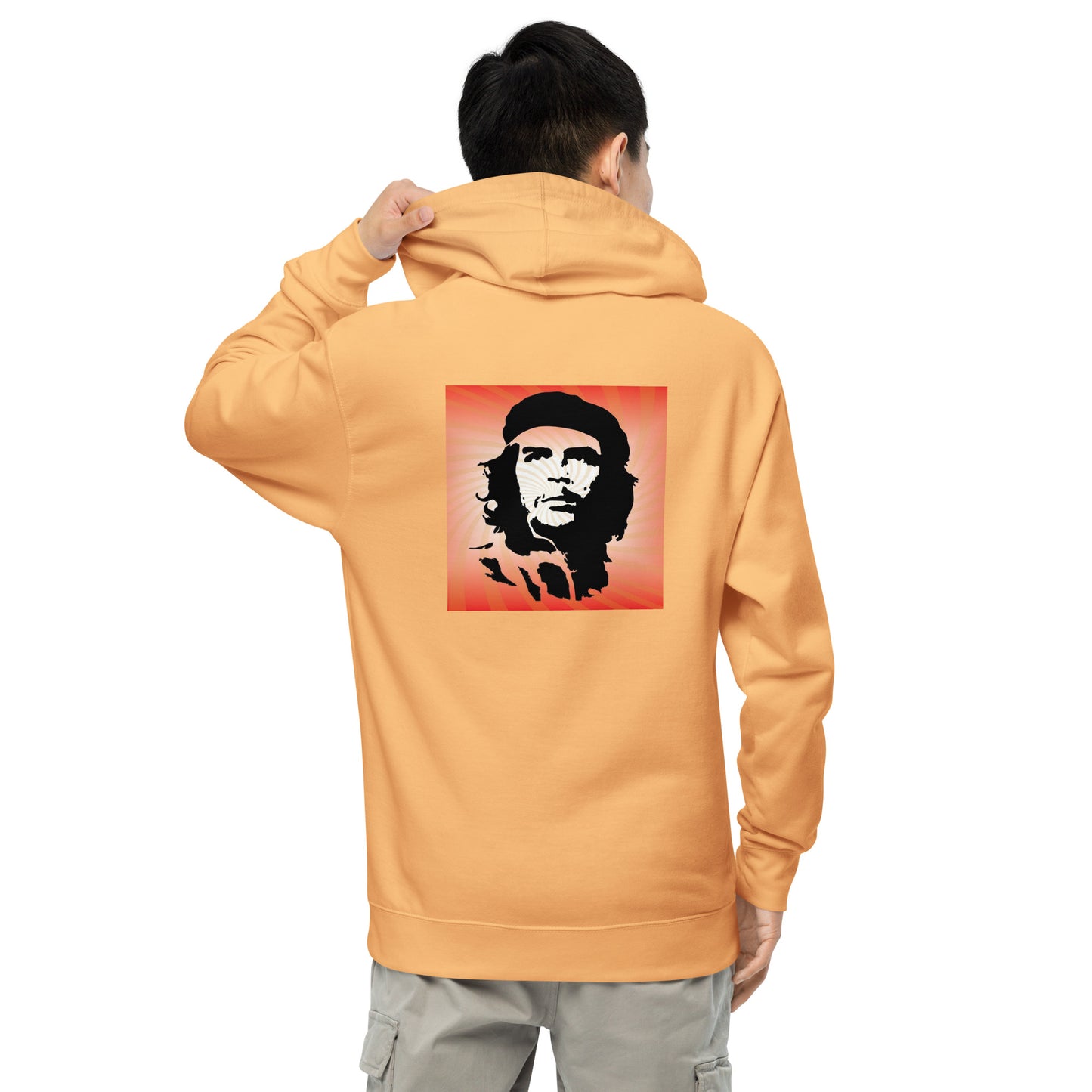 Unisex midweight hoodie with 1956 Cuban revolution design (sourced Vecteezy.com)