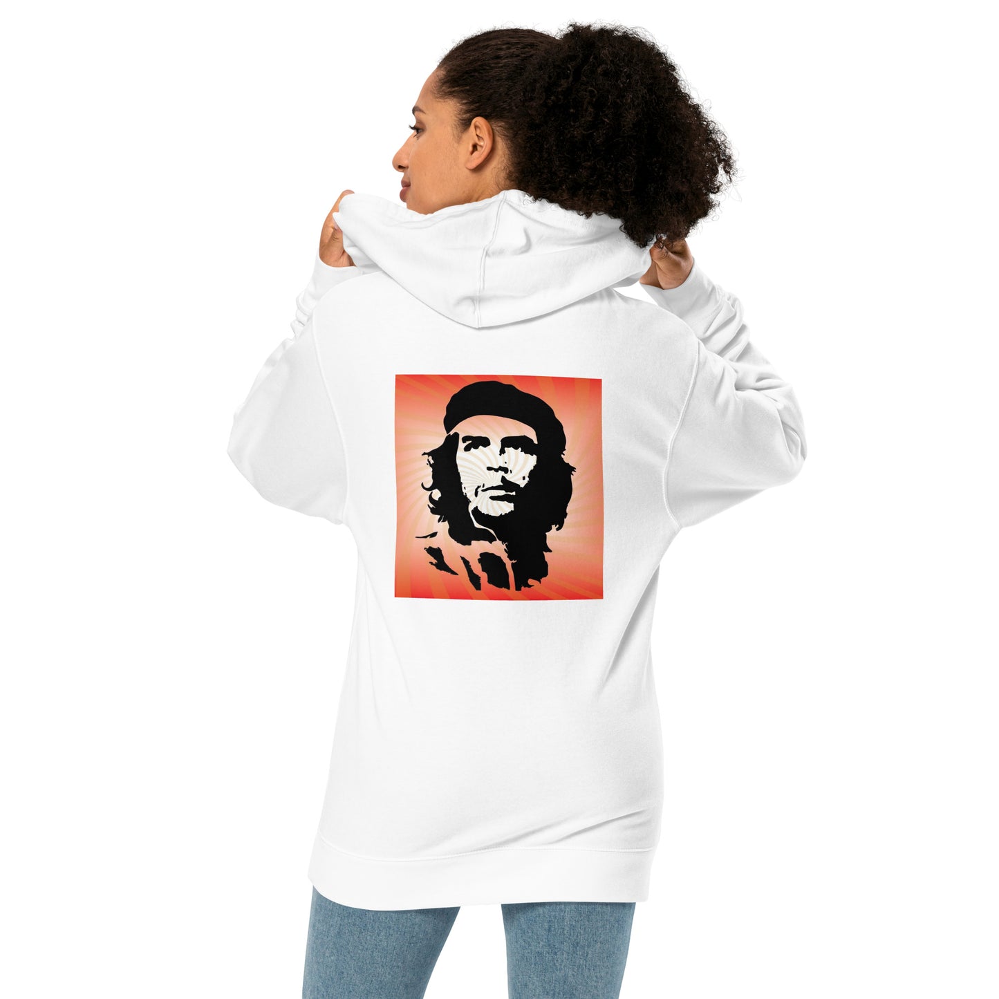 Unisex midweight hoodie with 1956 Cuban revolution design (sourced Vecteezy.com)