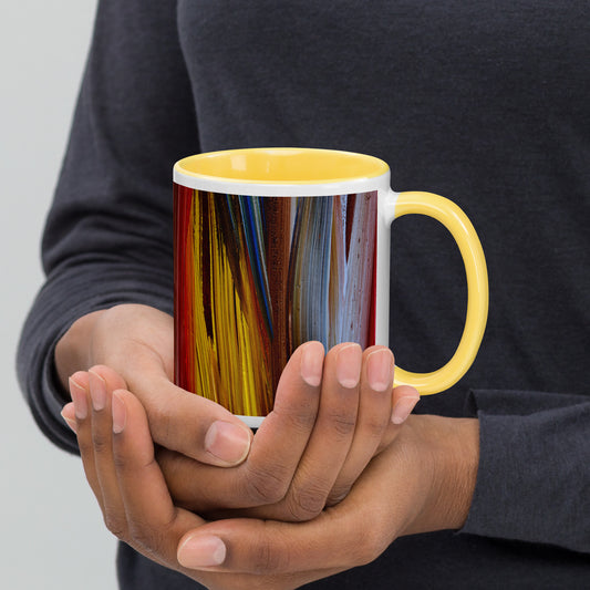 Mug with Color Inside with Engin Akyurt colorful design (shipping from Europe and USA)