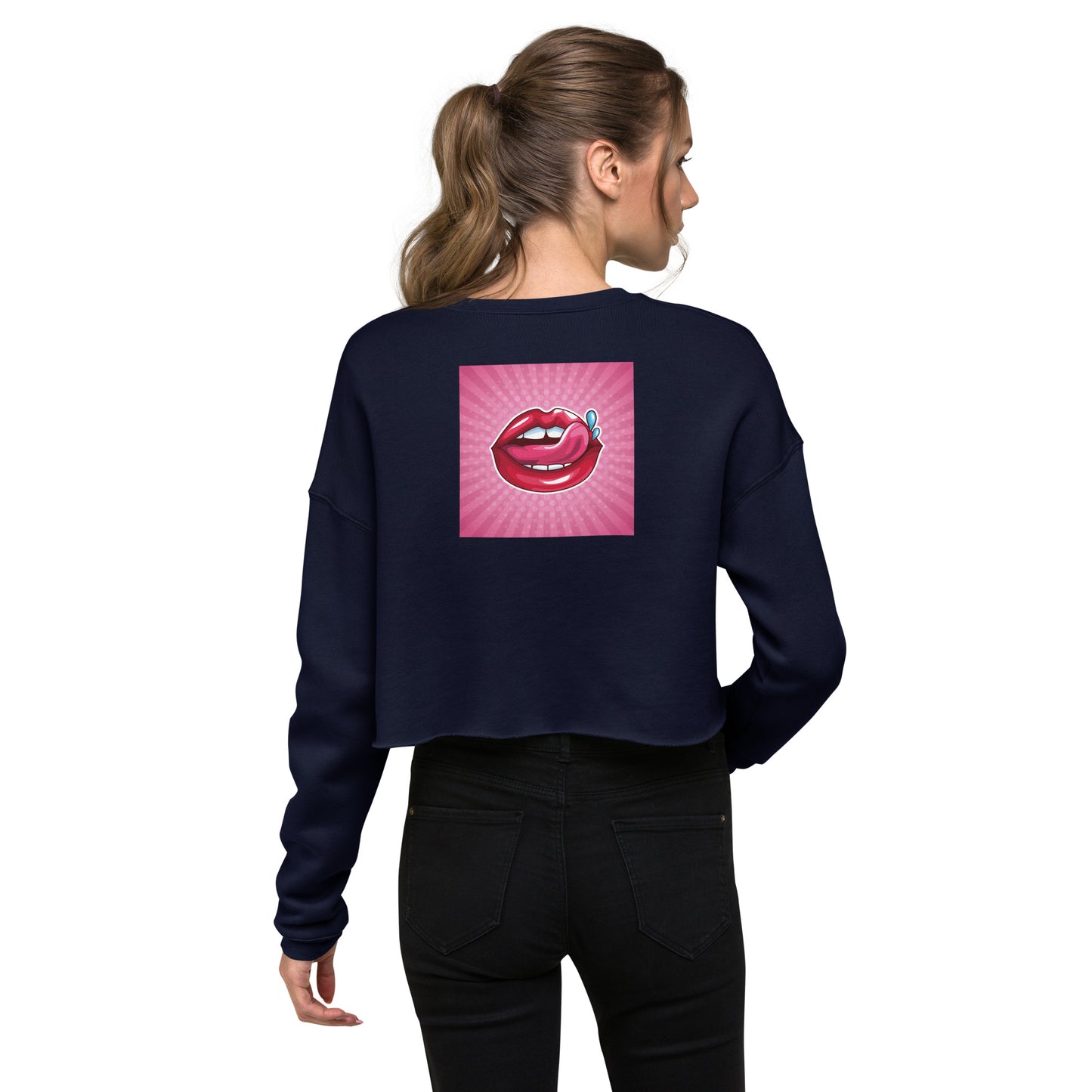 Crop Sweatshirt with Lips design (sourced Vecteezy.com)